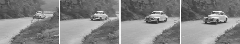 A car on a winding mountain road