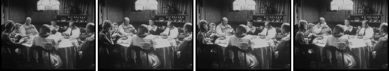 People seated around a dinner table